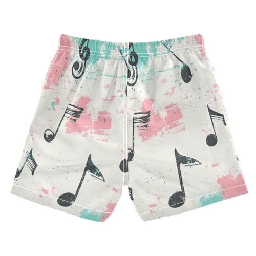 Swim Trunks Boys 8-10 Musical Notes on Background Swim Shorts with Liner Bathing Suit Swimsuit Teen Boy Swim Trunks,L2
