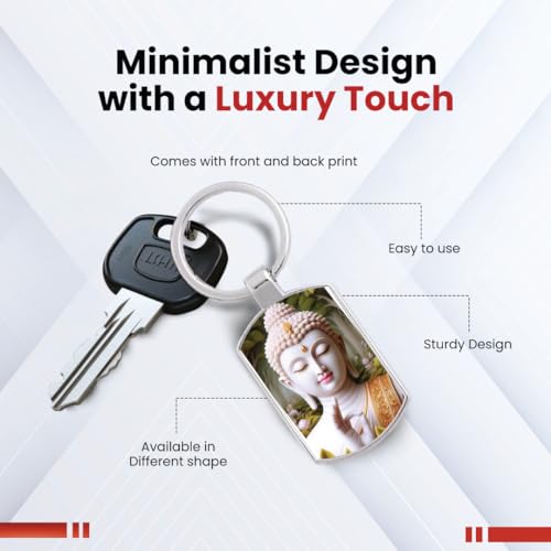 Image of Premium Printed Metal Keychain for Men & Women | High-Definition Artwork Print | Durable Key Ring for Car, Bike, Home & Office Keys | Stylish Decorative Key Holder Gift