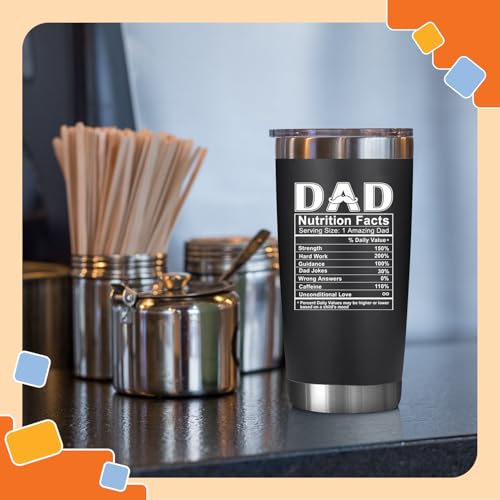 Father Day Gift For Dad - Birthday Gifts For Dad From Daughter, Son, Kids - Husband Gifts - Birthday Present Ideas For Father, Husband, New Dad, Bonus Dad From Daughter, Son - 20 Oz Tumbler - Afbeelding 5