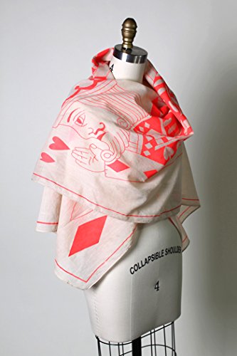 Anika Dali Women's King and Queen of Hearts Poker Scarf in Natural Cotton (3 Colors)4