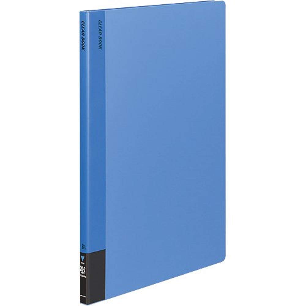 ライオン事務器　クリヤーブック　Ｂ４用　２０ポケット　２０冊　青 たのめーる】ライオン事務器 クリアーブック A4タテ 20ポケット 背幅