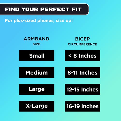 E Tronic Edge Phone Holder for Running, Cell Phone Arm Bands with Reflective Logo, Phone Strap Armband Fits iPhone and Android, Use for Running, Walking, Hiking and Biking, USA XL