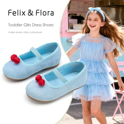 Image of Felix & Flora Toddler Flower Girl Dress Shoes - Girl Ballet Flats Party School Shoes Wedding