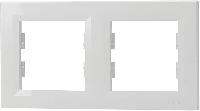 Schneider Electric Asfora EPH5800221D podwójna ramka do gniazdka i przełącznika, pozioma, biała
