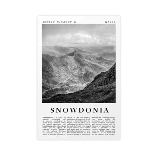 Toile Snowdonia paysage Pays de Galles décoration salon 50x76 cm