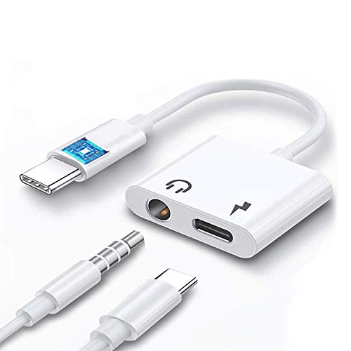 USB C to 3.5 mm Headphone Jack Adapter, Type C 3.5mm Headphone Audio Adapter Charger Converter Compatible with Samsung Galaxy S20 Ultra Note 10 S10 S9 Plus iPad Pro 2018 2019 Pixel 4 3 2 XL and More