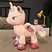 Peluche Unicorno Pegasus Arcobaleno Rosa 40cm