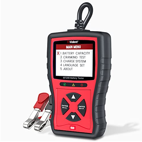 12V Car Battery Tester, 24V Battery Load Tester, Vident iBT200 100-2000CCA Cranking and Charging System Tester for Car Truck ATV SUV Boat