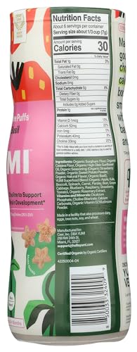 Image of Yumi, Puffs Strawberry Basil Organic, 1.5 Ounce