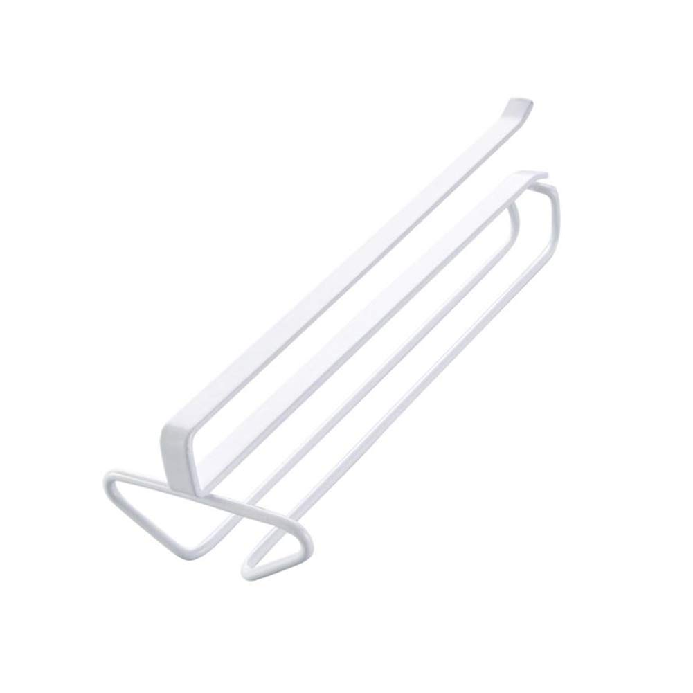 WITUSE Wine Glass Rack Under Cabinet, Iron Wine Glass Holder for Kitchen Hanging Under Cabinet, Stemware Rack for Cabinet, Bar, Shelf, Kitchen – White