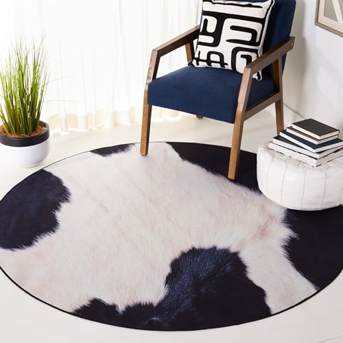 Tapete redondo 8' SAFAVIEH animal print miniatura 1