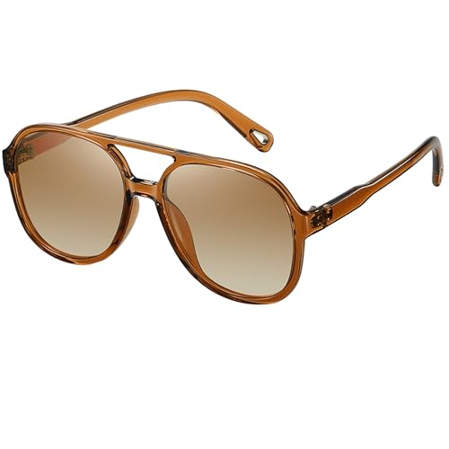 Image of Onrtry Retro Polarized Aviator Sunglasses for Women Men Classic 70s Vintage Trendy Square Sun Glasses Shades
