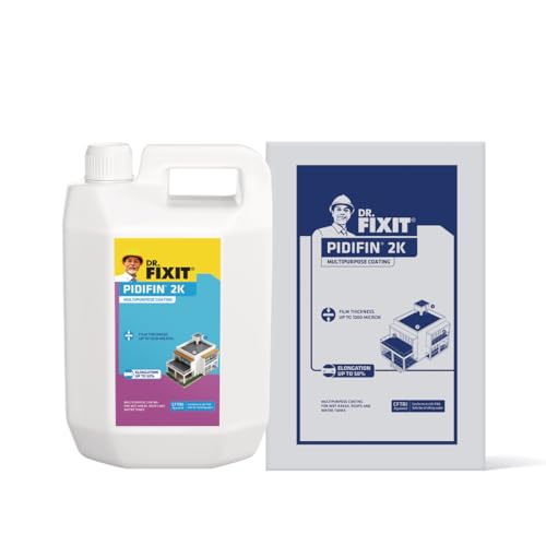 Image of DR. FIXIT PIDIFIN 2K, Cementitious Coating, New Construction: Terrace /Roof, Bathroom and Watertank Waterproofing, 15 KG Repair: Severe Rising Water Dampness on Internal Walls, 15 kg