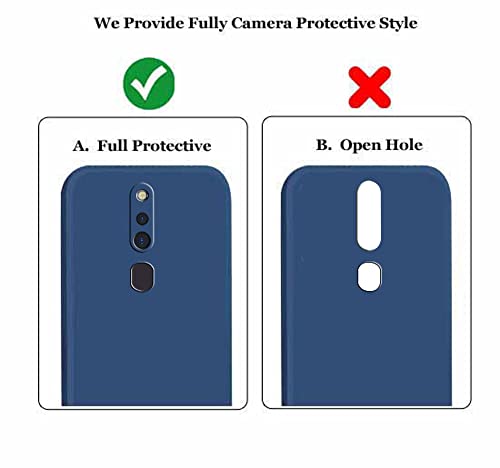 Image of A rtistque Back Cover Case for Oppo F11 Pro with Camera Protection | Shockproof TPU | Stylish Protective Design | Slim Fit | Ultra Matte | Oppo F11 Pro Back Cover - Blue