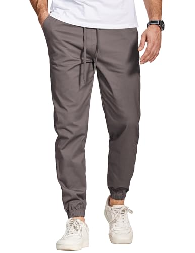 COOFANDY Mens Cotton Casual Pants Drawstring Lightweight Athletic Joggers Workout Sweatpants with Pockets2
