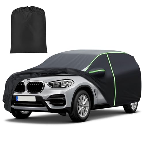 Image of Mixsuper Liner Car Cover for BMW X3 2003-2026, 7 Layers Waterproof Car Cover Accessories for X3 with Zipper Door, Windproof Straps, Reflective Strips, Anti-UV, All Weather