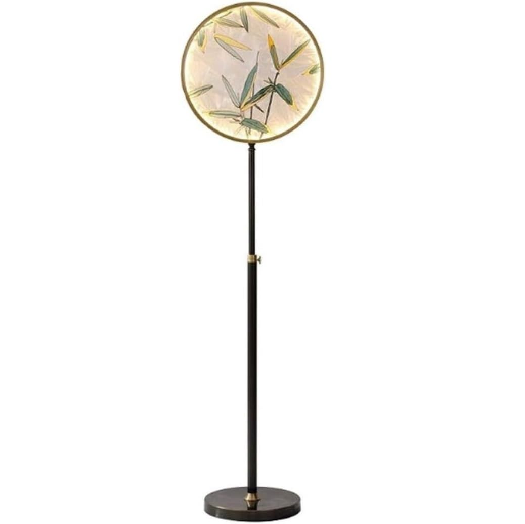Lampa Stojąca Do Salonu Nowoczesna Lampa Podłogowa Do Sypialni Metalowa Lampa Stojąca Z Regulowaną Wysokością, Szklany Klosz Lampka Do Czytania Lampa Podłogowa