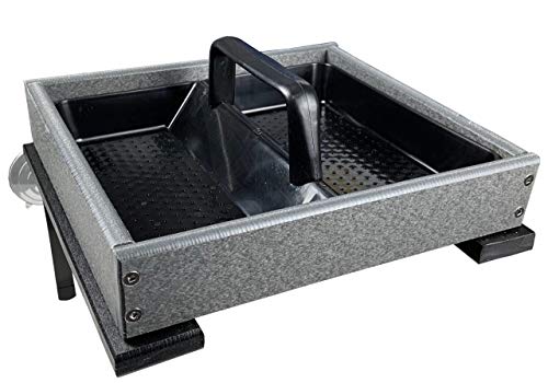 JCs Wildlife Easy Clean Poly Window-Mount Platform Bird Feeder USA Made (Gray)