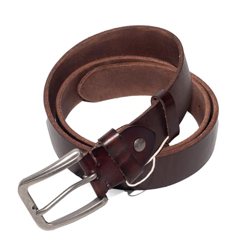 Men's Full-Grain Leather Belt with Gunmetal Buckle | 1.5" Adjustable Dress & Casual Belt for Jeans, Suits & Chinos3