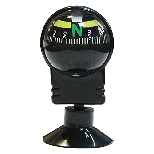 AIYAYOU Compass,360 Degree Rotation Waterproof Vehicle Navigation Ball Shaped Car with Suction Cup, as show