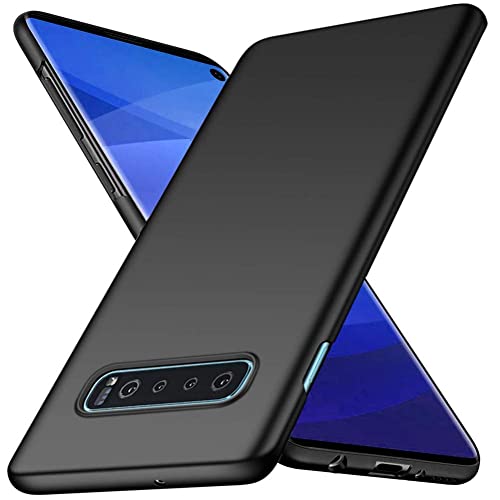 Image of Mobile Back Cover Case for Samsung Galaxy S10 Plus (Silicone Case|CameraProtection|Black SC1510)
