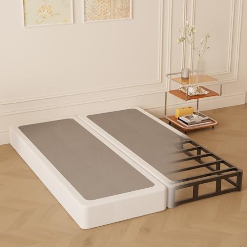 Maenizi Split Queen Box Spring 3 Inch, Easy Assembly Bed Foundation, Heavy Duty Low Profile Metal Box Spring for Queen Bed with Fabric Cover, Noise Free