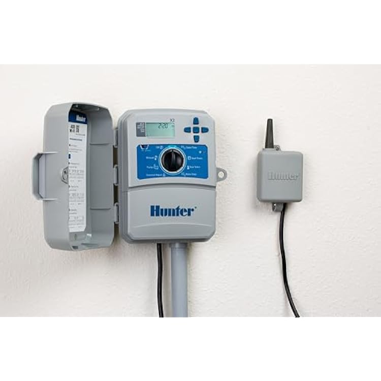 Hunter Rain Clik WRCLIK Wireless Rain Sensor with Freeze Shutoff, Automatic Shutoff for Sprinkler Controllers, Compatible with Most Irrigation Controllers, Mounts Easily to Gutter or Wall