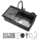 33 Inch Kitchen Sink, 304 Stainless Steel Sink, Single Bowl,...