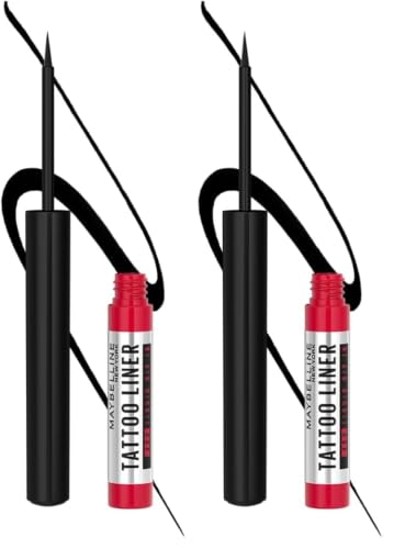Image of Maybelline New York Tattoo Liquid Eye Liner 48H Dip In, Black (Pack of 2)