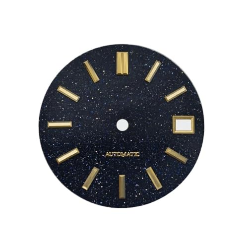 Cadran Blue Sands Gold Index 28,5 mm sans lume pour modding montre SKX007 mouvement NH35
