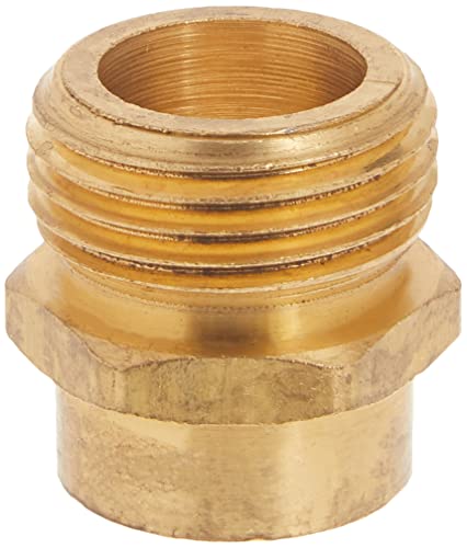 Anderson Metals 57480-1208 Brass Garden Hose Fitting, Connector, read ¾” Male GHT x ½” Female NPT