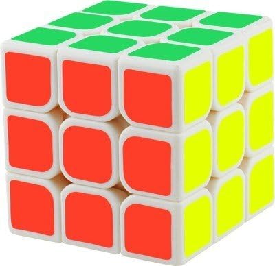 PRESENTSALE Magic 3x3x3 White Stickerless Rubik's Cube (Multicolour)