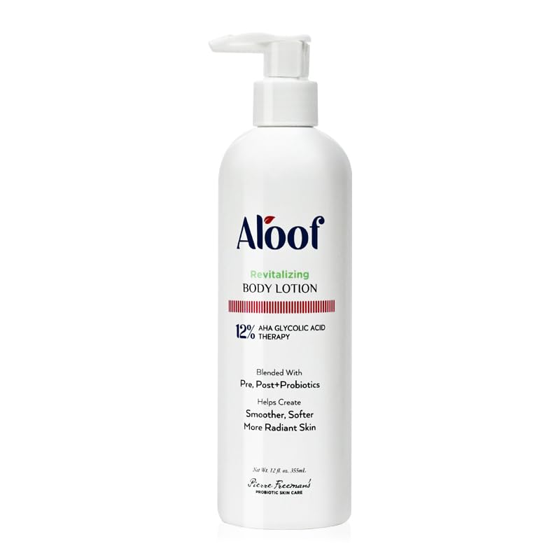 ALOOF Revitalizing Body Lotion (12oz 355ml) with 12% AHA Glycolic Acid