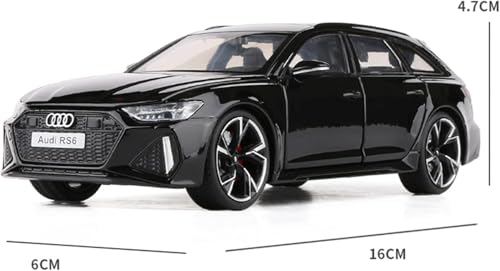 Image of LONGMIRE Metal Pull Back Diecast Car Pull Back Car Model with Sound Light Boys Gifts Toys for Kids Pack of 1, Multicolor (Audi RS 6)