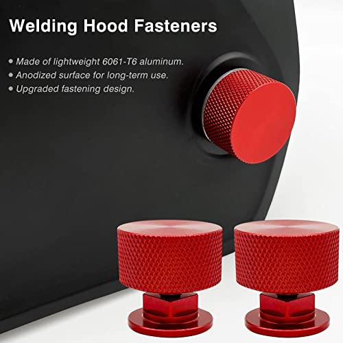 Image of Newace Welding Hood Fasteners Pipeliner Helmet Accessories Headgear Replacement Parts 1 Pair（RED）