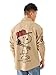 The Souled Store Official Peanuts: Big 50 Men and Boys Long Sleeve Collared Neck Button Down Brown Graphic Printed Regular Fit Cotton Utility Shirts