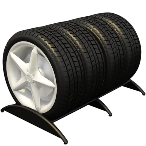 Supporto per pneumatici, supporto per pneumatici multipli, porta pneumatici, scaffale da garage per interni ed esterni, officina, fabbrica di automobili, può contenere 4 pneumatici con cerchi, base p