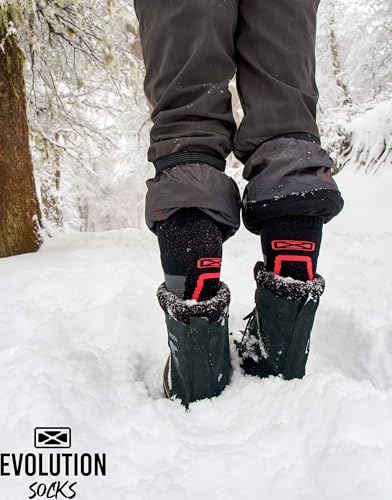 Thermal Ski Socks Men and Women - 3/4-Length Shaft, Full Towel Coverage, Reinforced Heel/Toe, In-Flex Technology3