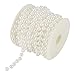 Produktbild 10 m/Rolle Perlenband 8 mm Baumwollschnur Künstliche Perlen Schnur Kette Girlande Blumen Hochzeit Dekoration DIY Handwerk Perlenschnur (weiß)