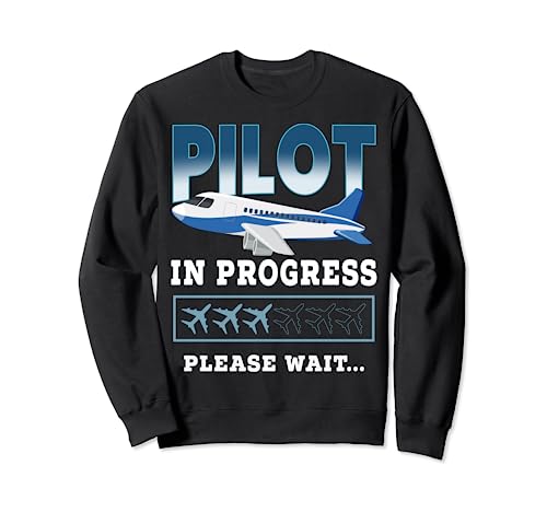 Pilot In Progress, Future Pilot Avión Amante Avión Niños Sudadera