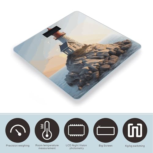 Báscula Digital de Baño con Pantalla LED y Vidrio Templado miniatura 3