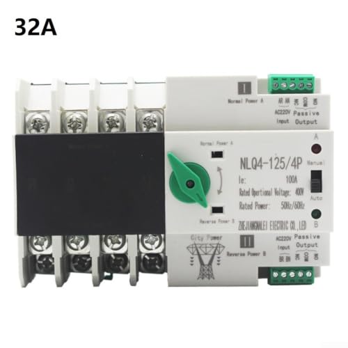 Automatic transfer switch para carril DIN NLQ4-125/4P gris de 4 polos para corriente trifásica 3