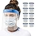 Produktbild Blumax Gesichtsschutz Zertifiziert - Visier aus Kunststoff - Face Shield - transparentes Gesichts Schutzschild mit elastischem Gummiband (10)