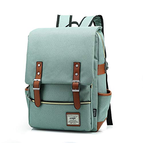 Mochila de viaje verde con compartimento seguro para ordenador de 14 a 16 pulgadas 2