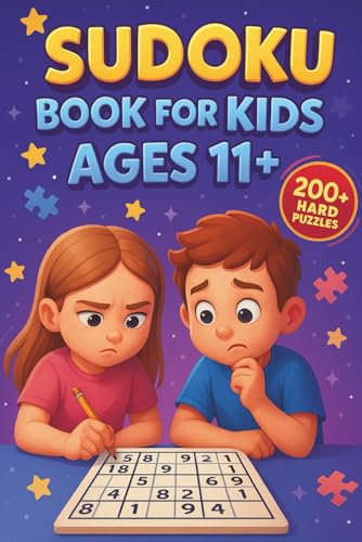 Hard Sudoku for Kids Ages 10-12: 200 Advanced Logic Puzzles for Smart Kids | Portable 6x9 Travel Book image 2