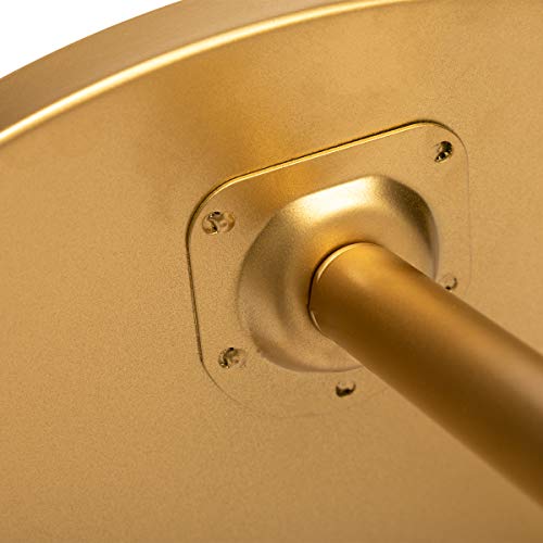 Hollyhome Accent Small Round End Table, Modern Metal Waterproof Outdoor&Indoor Side Table For Small Spaces, Contemporary Nightstand/Sofa Coffee Table, (H) 19.69" X (D) 18.11", Gold #TOP6