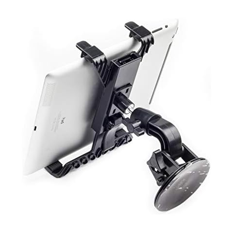 Digicharge® Car Tablet Mount W/ 360 Degrees Adjustable Bracket Strong Suction Cup Windshield Dashboard Holder Car Mount for 8" - 12" Tablets For iPad Air Samsung Galaxy Tab Amazon Fire HD Huawei etc Cover