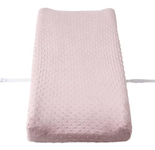 Blackleaf Baby Plush Minky Dot Changing Pad Covers, Minky Diaper Changing Table Pad Sheet Covers For Newborns Infants Baby Boys Girls (Sepia Rose) #TOP8