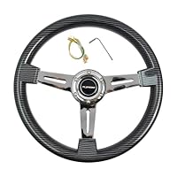 Amazon | TIYPEOR ウッド ステアリング 35Φ 13.7インチ 6穴 ハンドル