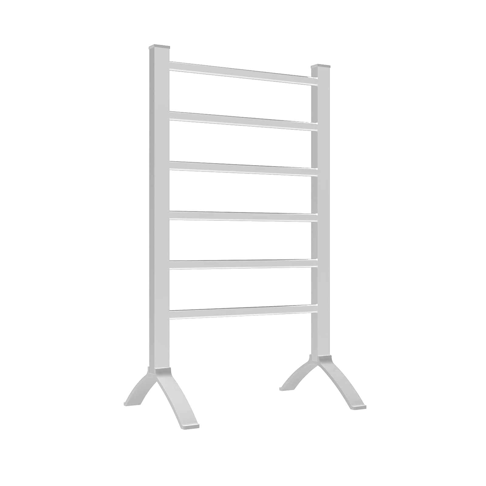 Handtuchwärmer-Wäscheständer, freistehender elektrischer Handtuchwärmer mit 6 Stangen, 100 W, beheizter Handtuchhalter mit Aluminiumrahmen für Badezimmer, Silberoxid-Finish, 900 x 520 x 365 mm